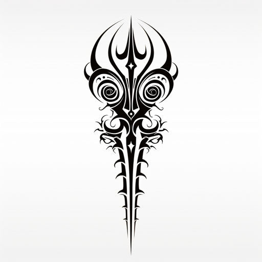 Tribal tattoo patterns in gothic vector art style