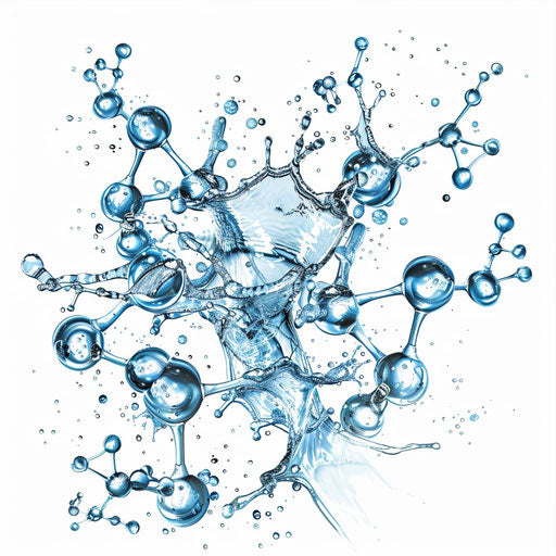 Innovative water tattoo of molecules in splash pattern