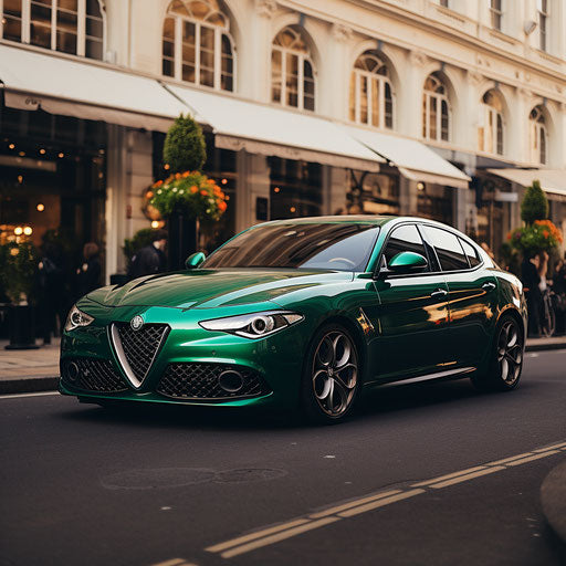 Classic bright green car