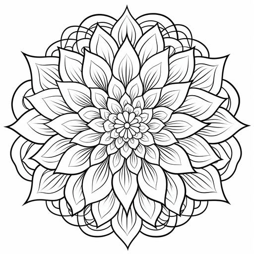 Free mandala coloring pages for men, precisionist, floralpunk, meticulous inking style