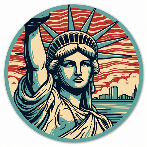 Sticker of a liberty symbol, classic tattoo style