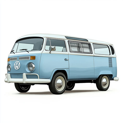 Realistic clipart of a minivan, high-resolution, no background, isolated