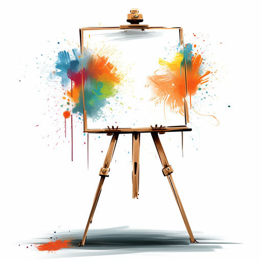 White board clipart in the style of Impressionistic Art