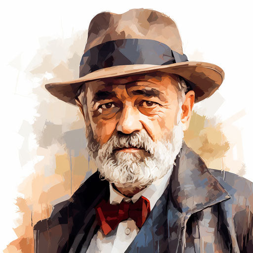 Uncle clipart in the style of Impressionistic Art, on white background