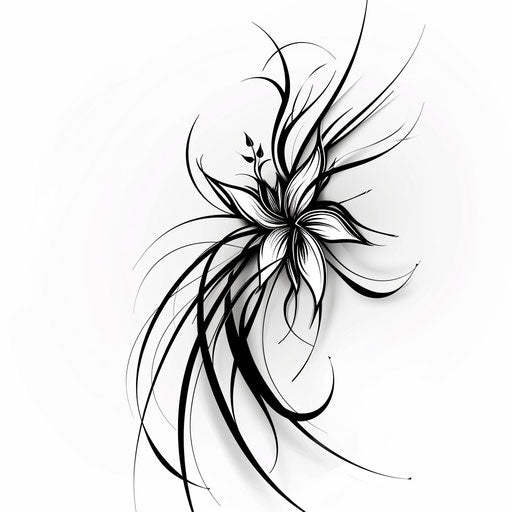Stylized tribal design of a November birth flower