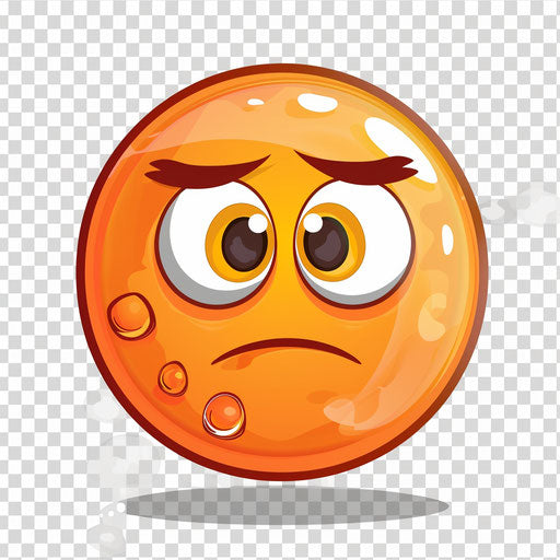 Happy sad funny emoticons in orange and azure