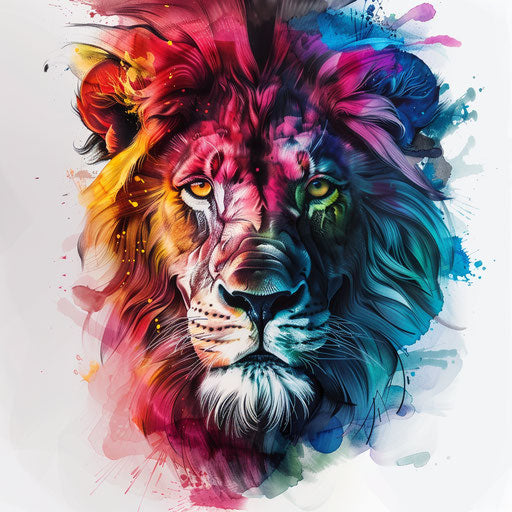 King lion's face tattoo, symbol of strength and royalty