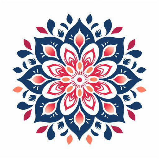 Minimalist mandala on white background
