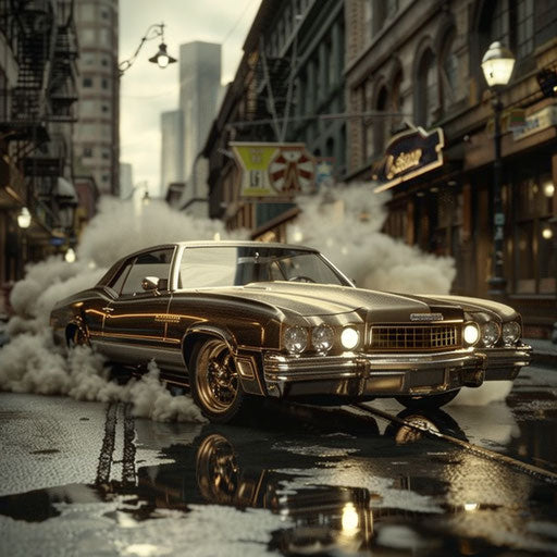 1976 Chevrolet Malibu Classic with steampunk brass details