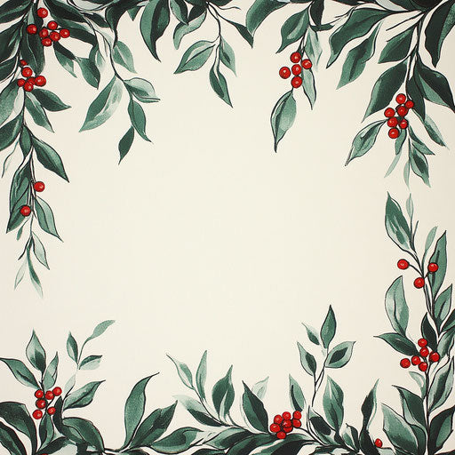 Garland of mistletoe for festive kisses