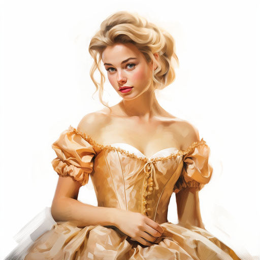Princess illustration in the style of oil painting
