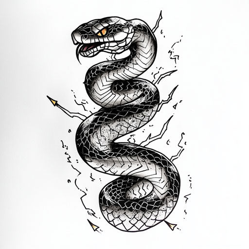 Vibrant Snake Back Tattoo Tattoo Design Pack