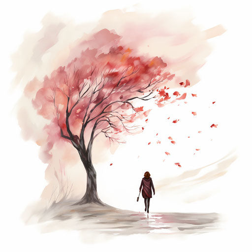 Clipart of goodbye in the style of Oil painting, on white background