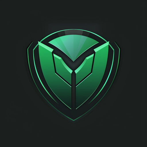 Professional logo for YouTuber with a shield icon on dark green background, conveying trustworthiness