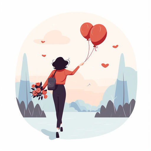 Goodbye clipart in the Minimalist style, on white background