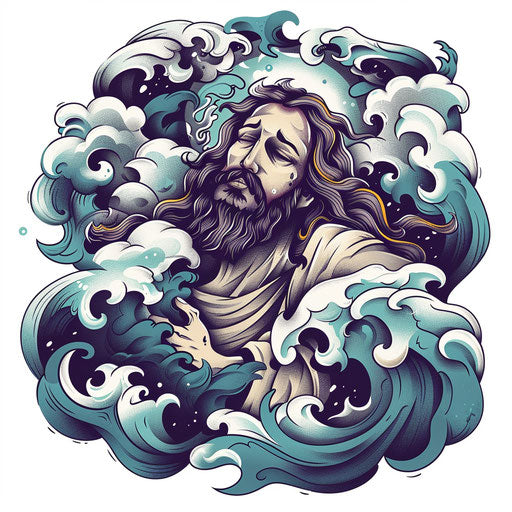 Jesus calming the storm