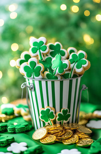 St. Patrick's Day celebration with healthy food and happy mood