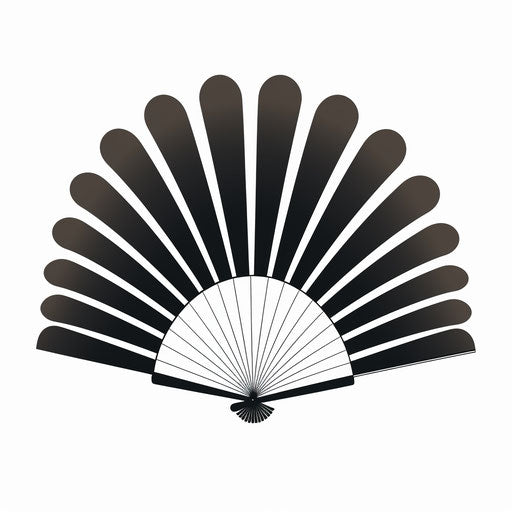 Fan illustration in the minimalist style on a white background