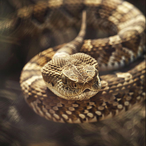Rattlesnake in motion, energetic and lively