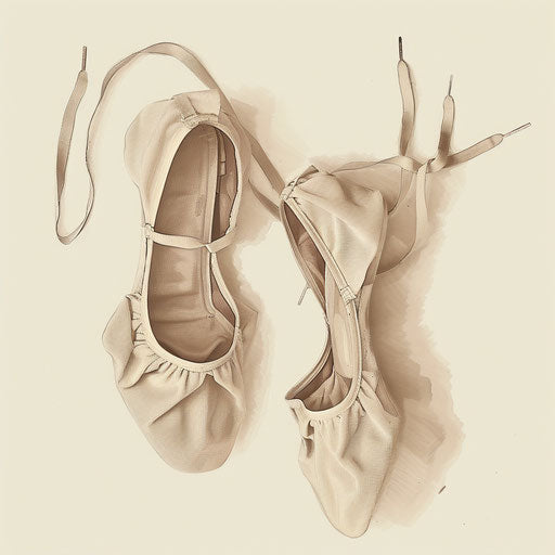 Elegant ballet shoes