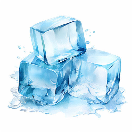 Frozen illustration in the style of Impressionistic Art, on white background