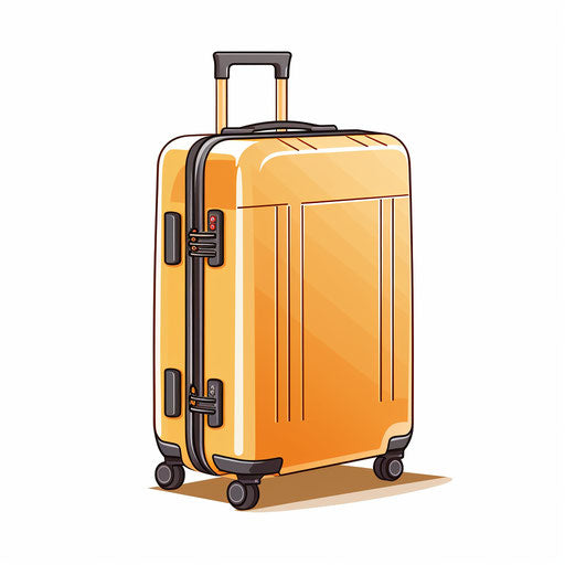 Luggage in Minimalist style on white background