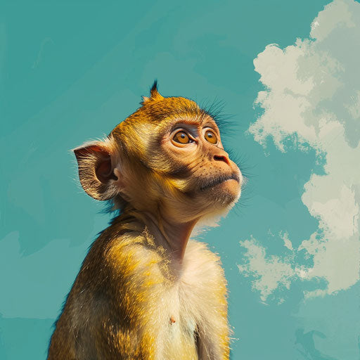 Cute monkey on a sunny day