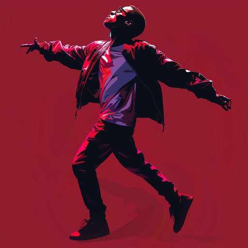 Realistic clipart on rich burgundy background