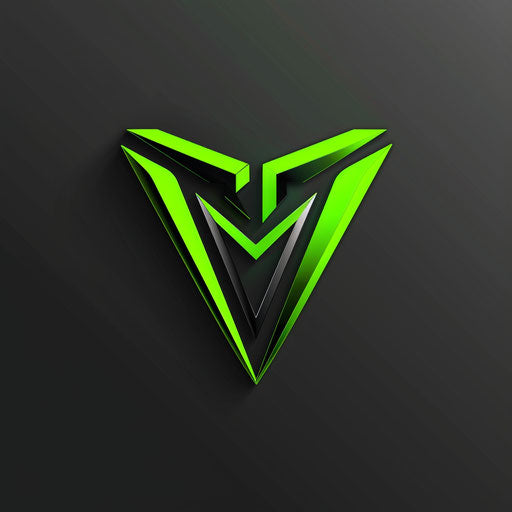 Tech company logo with futuristic elements