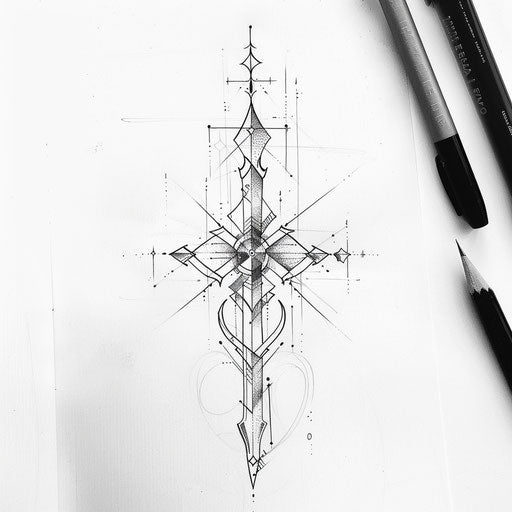 Modern cross with minimalist design