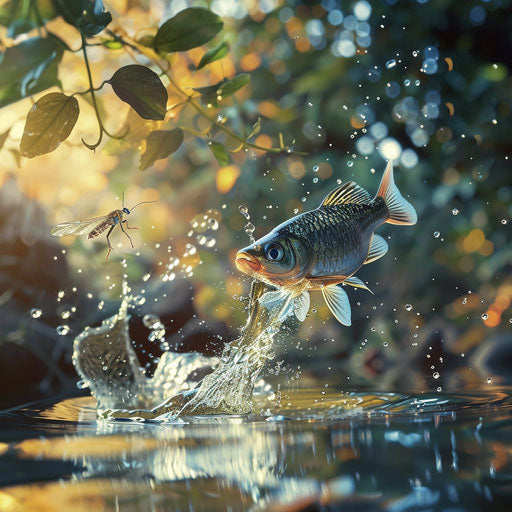 The fish's jump to catch an insect