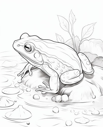 Amazing drawing of frog coloring pages