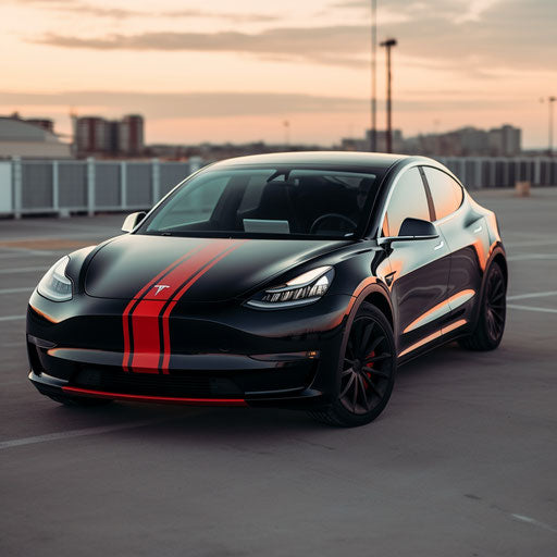 Racing stripes on Tesla Model Y
