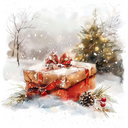 Holiday clip art with photo-realistic style on white background