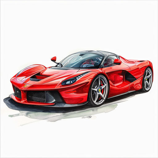 LaFerrari classic white background