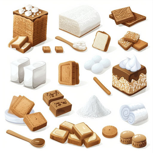 Sugar clipart in a photo realistic style on white background