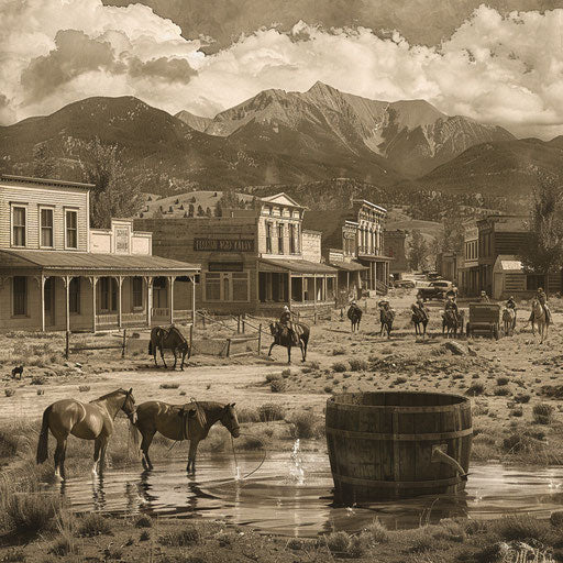 Antique Old West High Plains Colorado Town