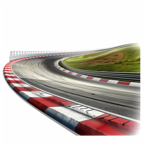 Realistic race track clipart on white background