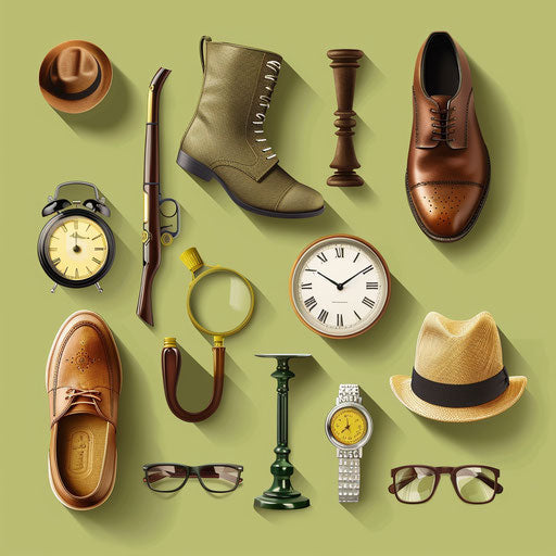 English clipart in a photo realistic style on a chartreuse background