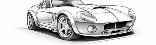 Free car coloring page for kids, precisionist art style, realistic graphite drawings, cobra, hurufiyya, dc comics, delicate pencil sketches, kuromicore 17:5
