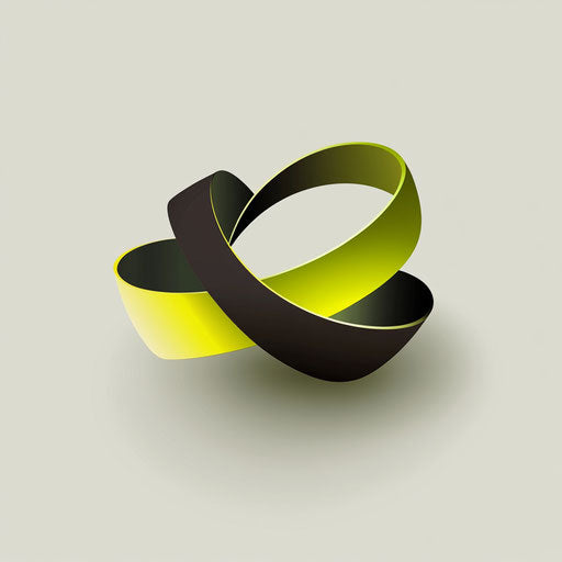 Inspiring banner with abstract ribbon structure, elegant typography in fresh green and dark brown