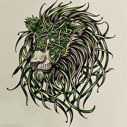 Celtic knotwork tattoo sketch of the Lion of Judah