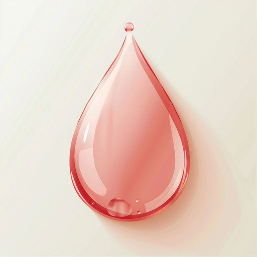 Realistic water drop graphic on white background, detailed