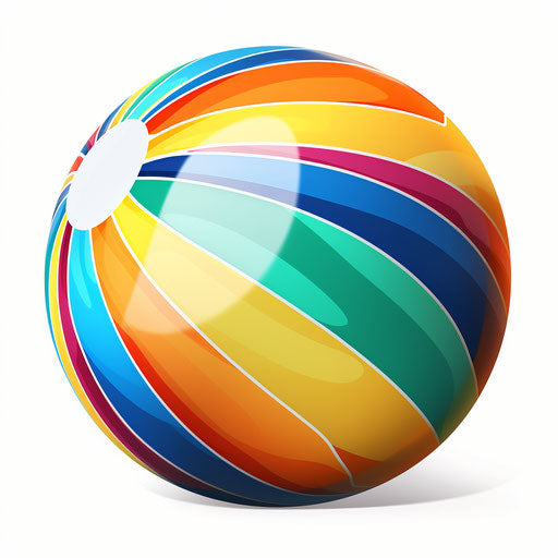 Beach ball illustration in Chiaroscuro Art style
