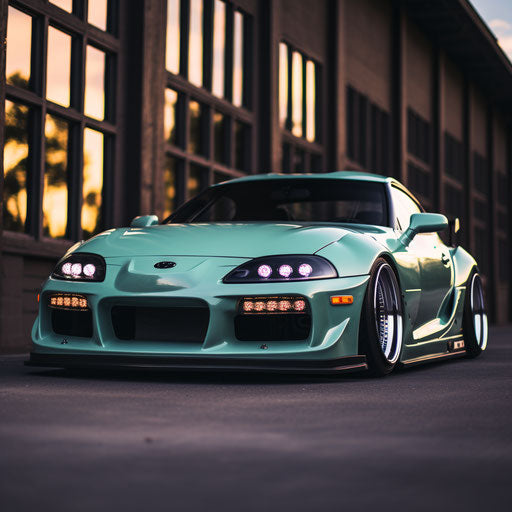 Classic seafoam green car