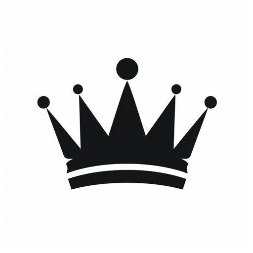 Vector crown on white background, minimalist style