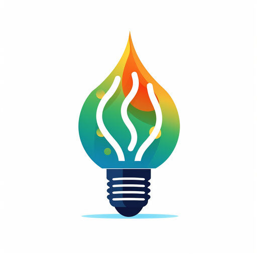 Minimalist style energy clipart, on white background