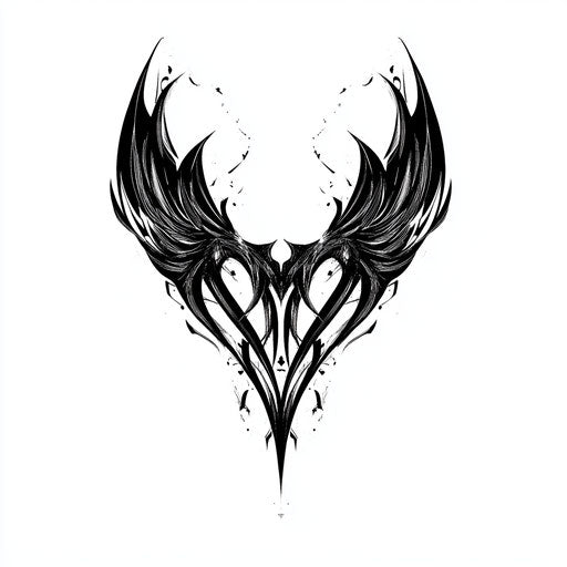 Bold tribal designs and sharp lines on a beautiful neck tattoo