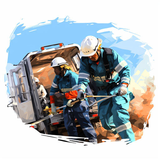 Emergency clipart in the style of Impressionistic Art, on white background