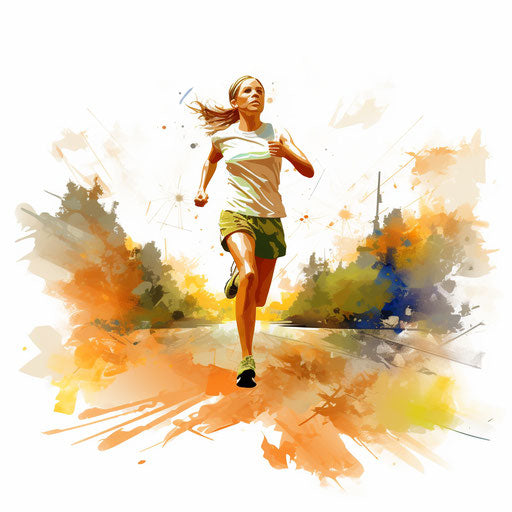 Exercise illustration in the style of Impressionistic Art, on a white background